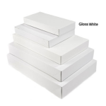 Custom White Gloss Apparel Boxes wholesale