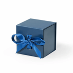 Custom Navy Blue Small Cube Magnetic Gift Boxes wholesale