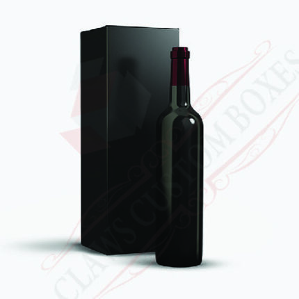 Custom Black Wine Bottle Boxes