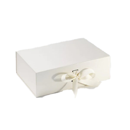 Ivory A4 Deep Magnetic Gift Boxes With Ribbon