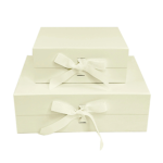 Ivory A4 Deep Magnetic Gift Boxes With Ribbon Wholesale