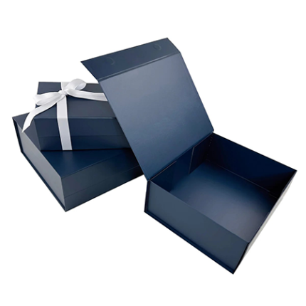 Navy Blue A4 Shallow Magnetic Gift Boxes