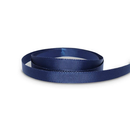 Navy Blue Grosgrain Ribbon With Logo