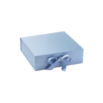 Powder Blue A4 Deep Magnetic Gift Packaging Boxes With Ribbon