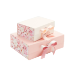 Powder Pink A4 Deep Magnetic Gift Boxes With Ribbon Wholesale