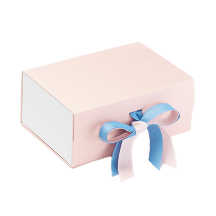 Powder Pink A5 Magnetic Gift Boxes With Ribbon