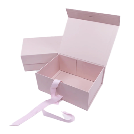 Powder Pink A5 Magnetic Gift Boxes With Ribbon Wholesale