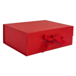 Red A4 Deep Magnetic Gift Boxes With Ribbon Wholesale