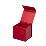 Red Small Cube Magnetic Gift Boxes With Ribbon Wholesale