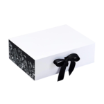 White A4 Deep Magnetic Gift Packaging Boxes With Ribbon