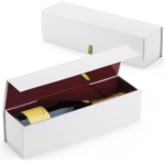 White Magnetic Closure Wine Bottle Gift Boxes