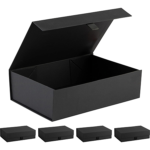 black large square magnetic gift boxes with logo