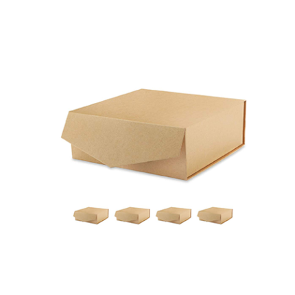 natural kraft large square magnetic gift boxes