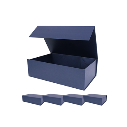 navy blue large square magnetic gift packaging boxes